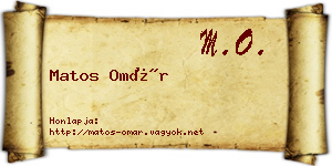 Matos Omár névjegykártya